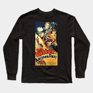 Vintage Western Movie Poster - Arizona Days Long Sleeve T-Shirt